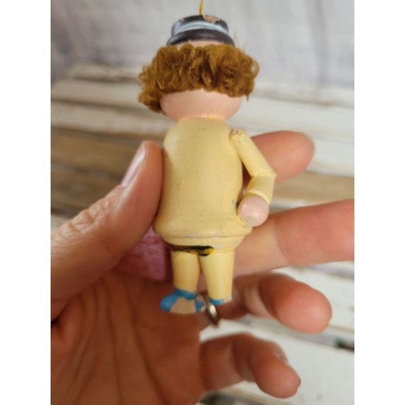 Russ Wooden businessman ornament as is Xmas vintage - Picture 4 of 6